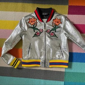 Silver metallic “Style Mafia” jacket